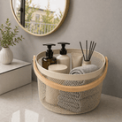 Round Nordic Mesh Storage Basket - 25 x 19 cm - Home Phase