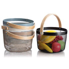 Round Nordic Mesh Storage Basket - 25 x 19 cm - Home Phase