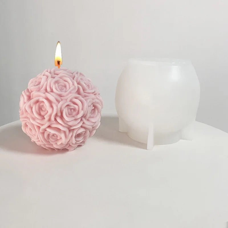 Round Rose Scented Candle - StylePhase SA