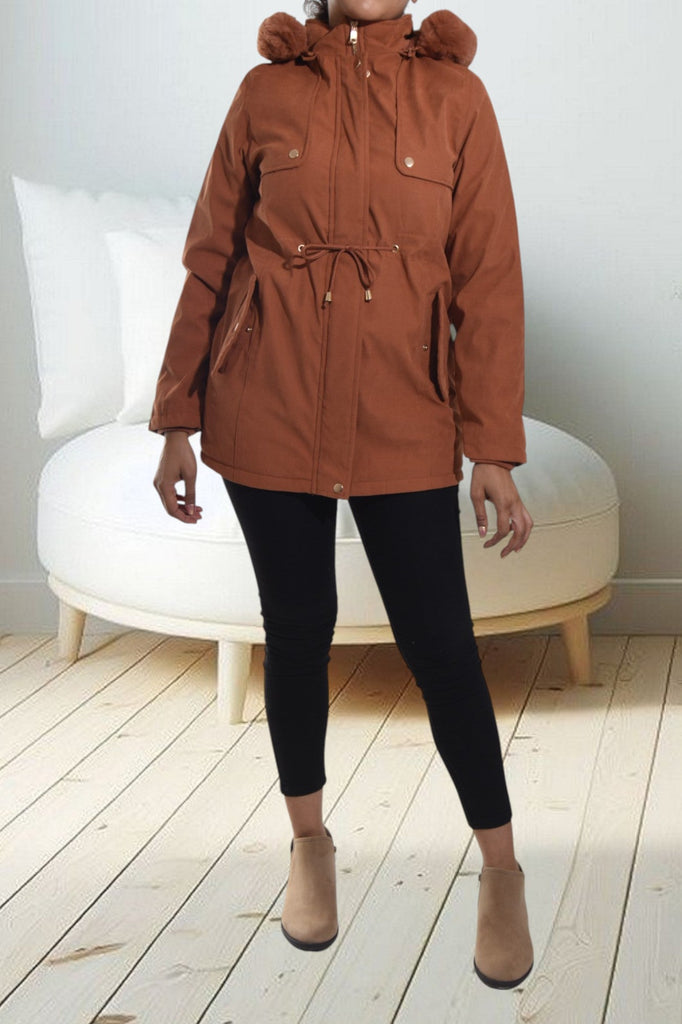 Rust Draw String Hoody Jacket - StylePhase SA