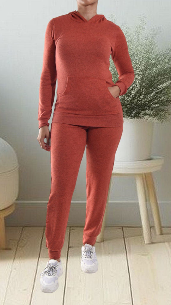 Rust Knit Tracksuit Set - StylePhase SA