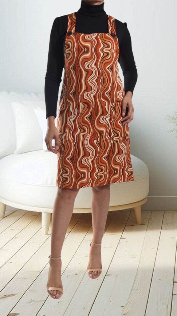 Rust Patterned Pinafore Excl Inner - StylePhase SA