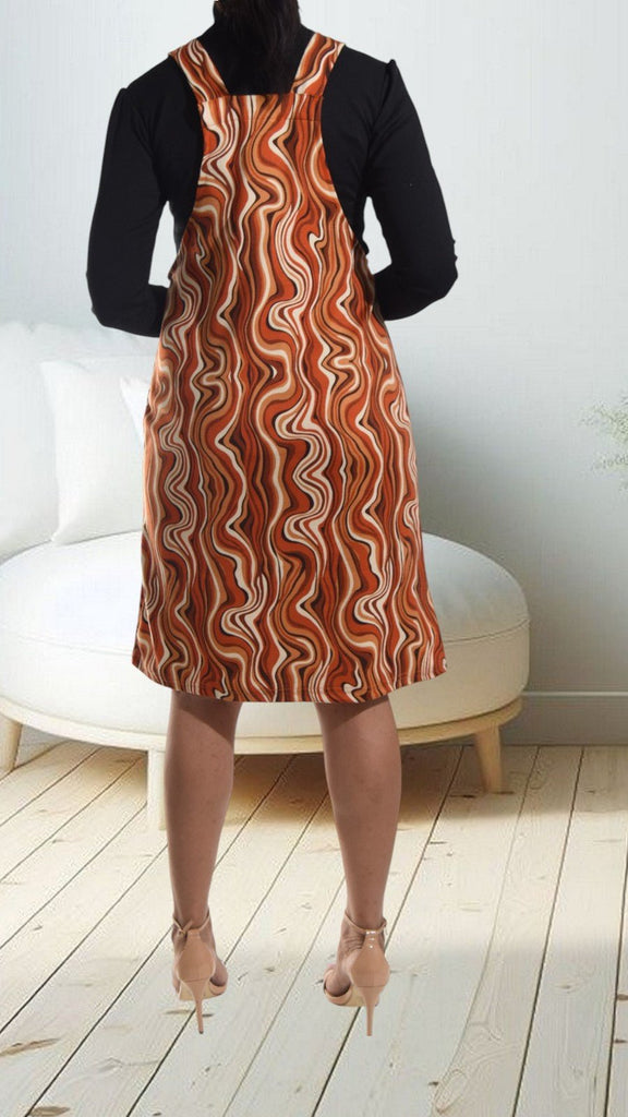 Rust Patterned Pinafore Excl Inner - StylePhase SA