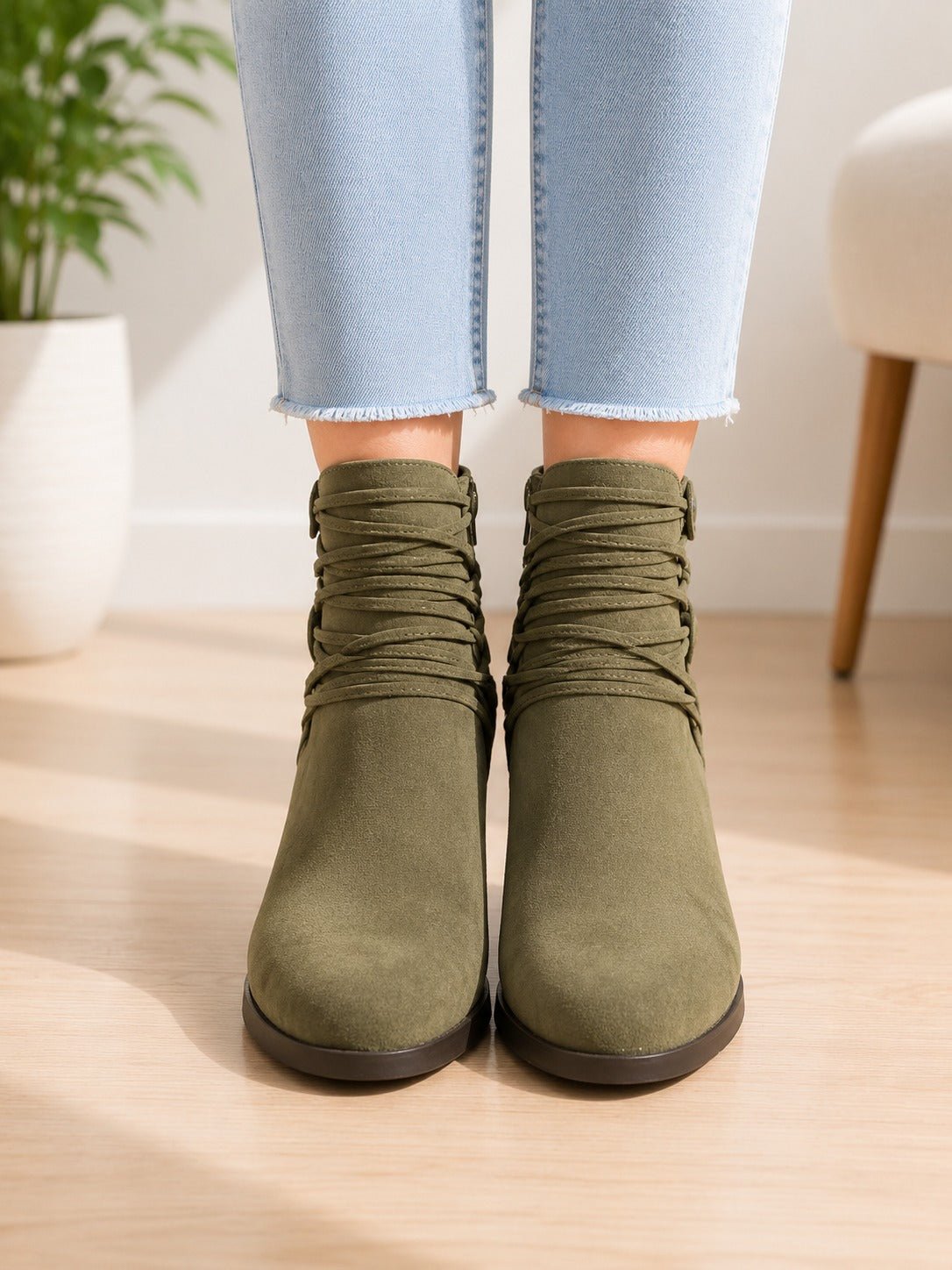 Safiya Olive Boots - StylePhase SA