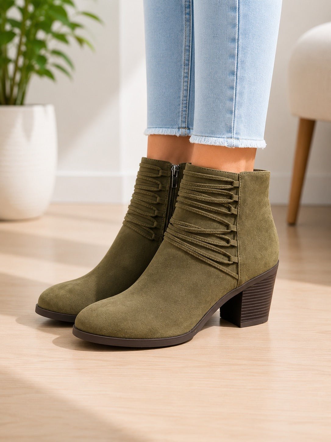 Safiya Olive Boots - StylePhase SA
