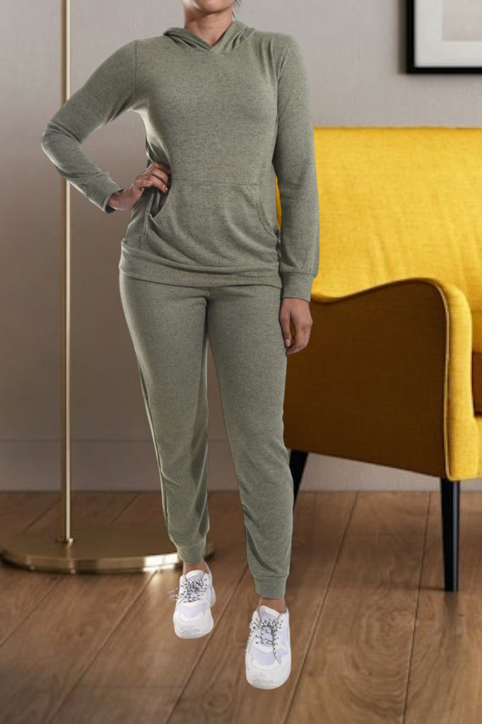 Sage Kangaroo Pocket Tracksuit Set - StylePhase SA