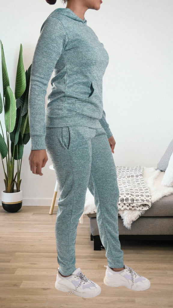 Sage Kangaroo Pocket Tracksuit Set - StylePhase SA