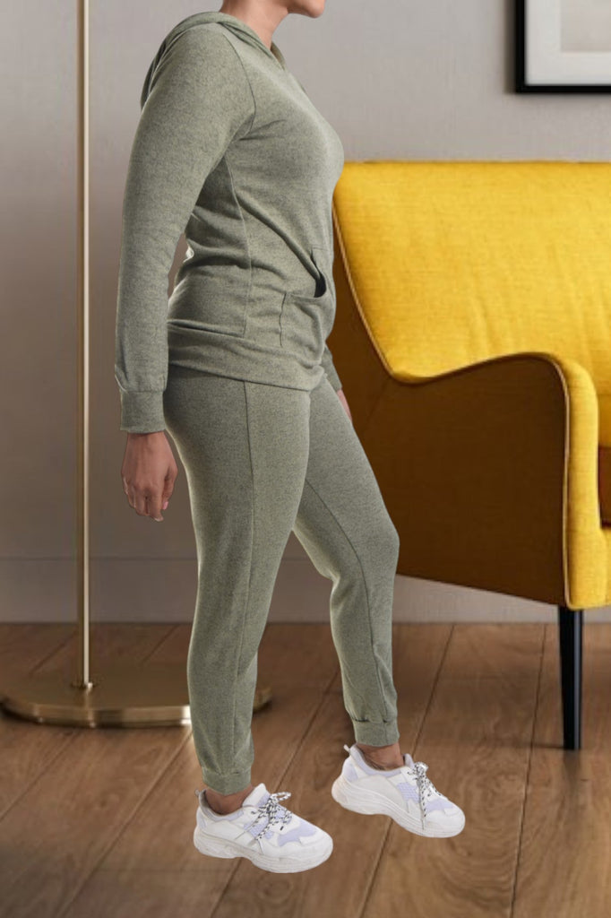 Sage Kangaroo Pocket Tracksuit Set - StylePhase SA