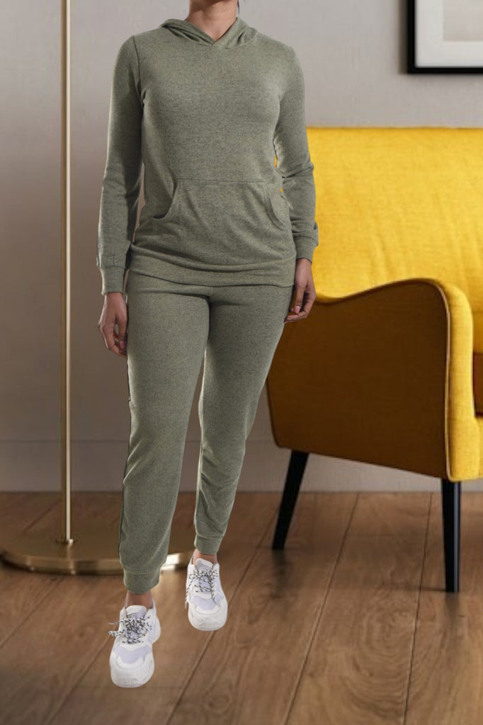 Sage Kangaroo Pocket Tracksuit Set - StylePhase SA