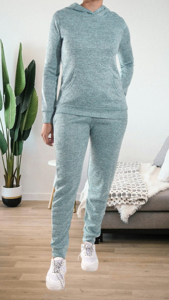 Sage Kangaroo Pocket Tracksuit Set - StylePhase SA