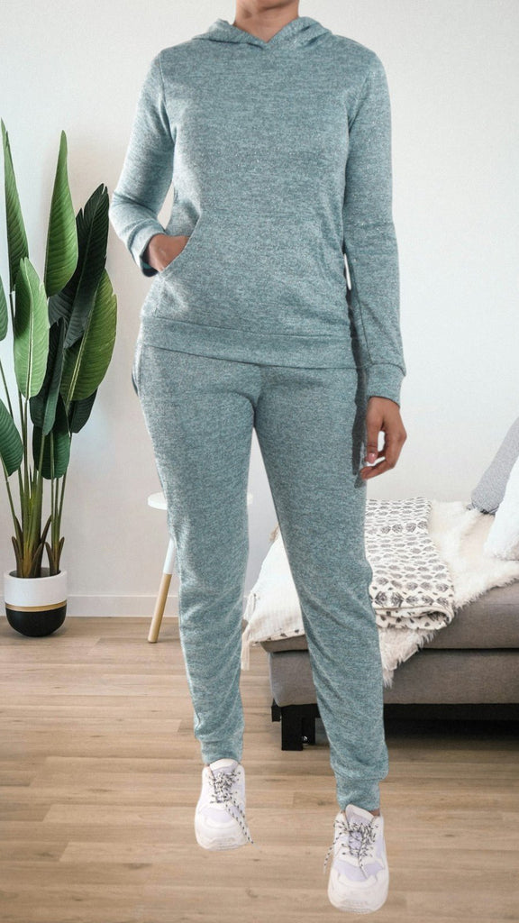 Sage Kangaroo Pocket Tracksuit Set - StylePhase SA