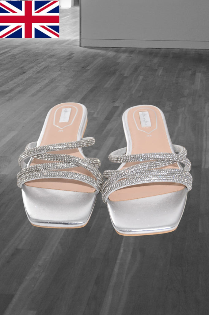 Silver Criss Cross Flats - StylePhase SA