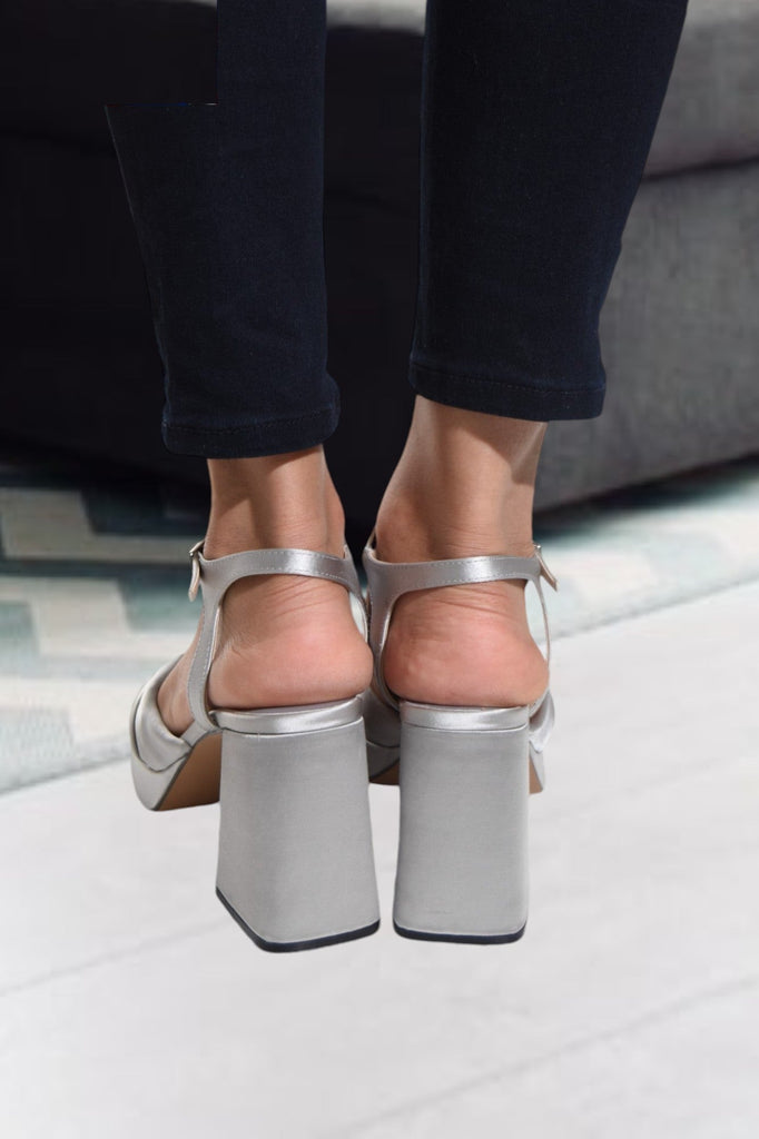 Silver Simply B Heels - StylePhase SA