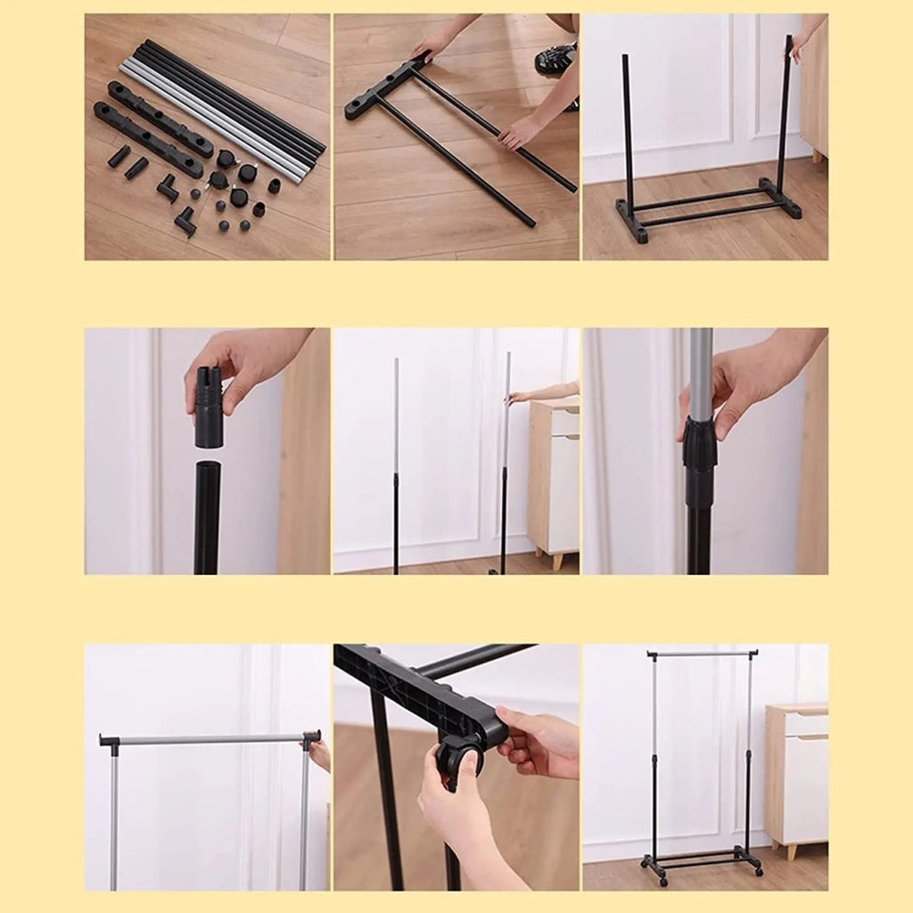 Single Pole Telescopic Clothes Rack - StylePhase SA