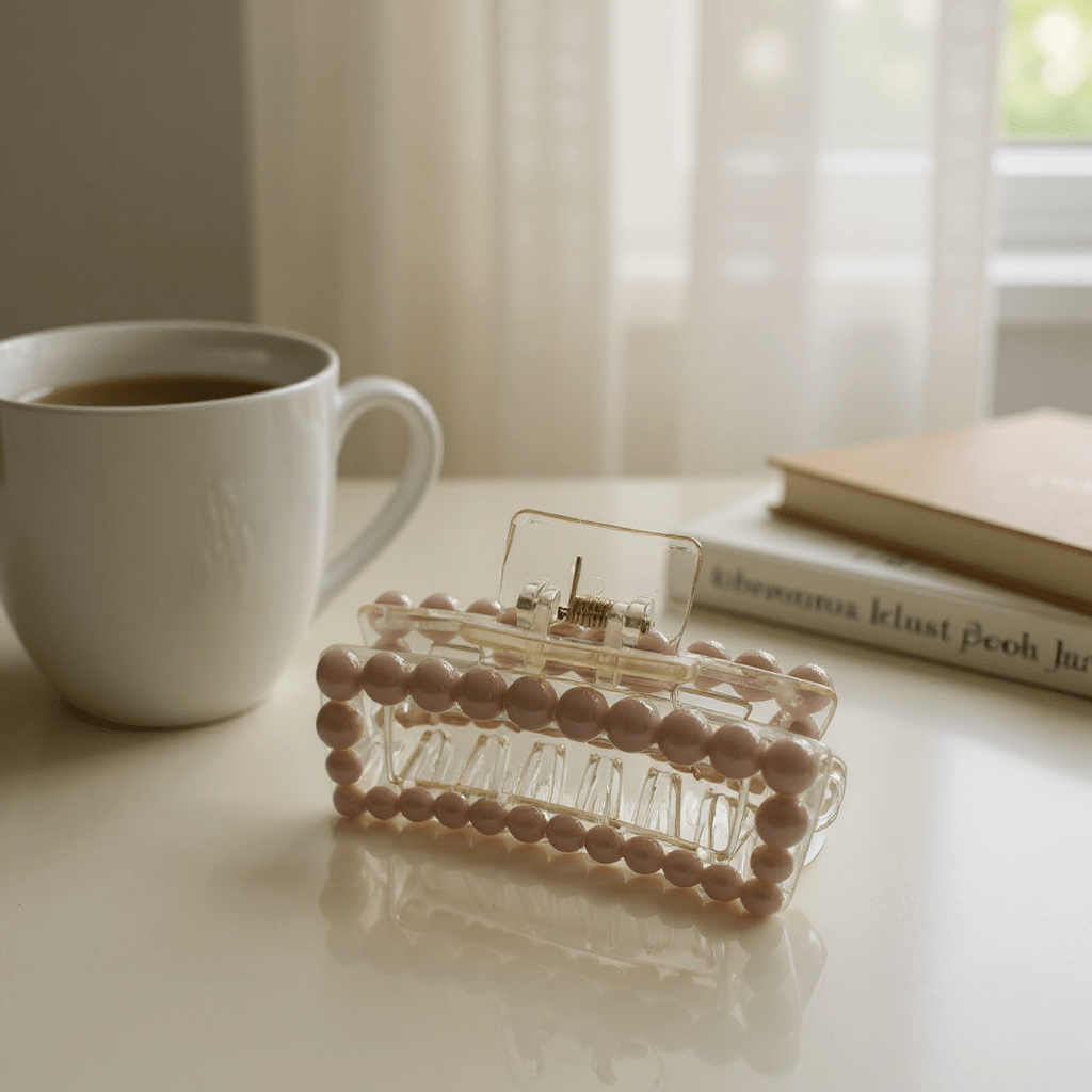 Small Multi Color Jaw Hair Grip - Clear And Black - StylePhase SA