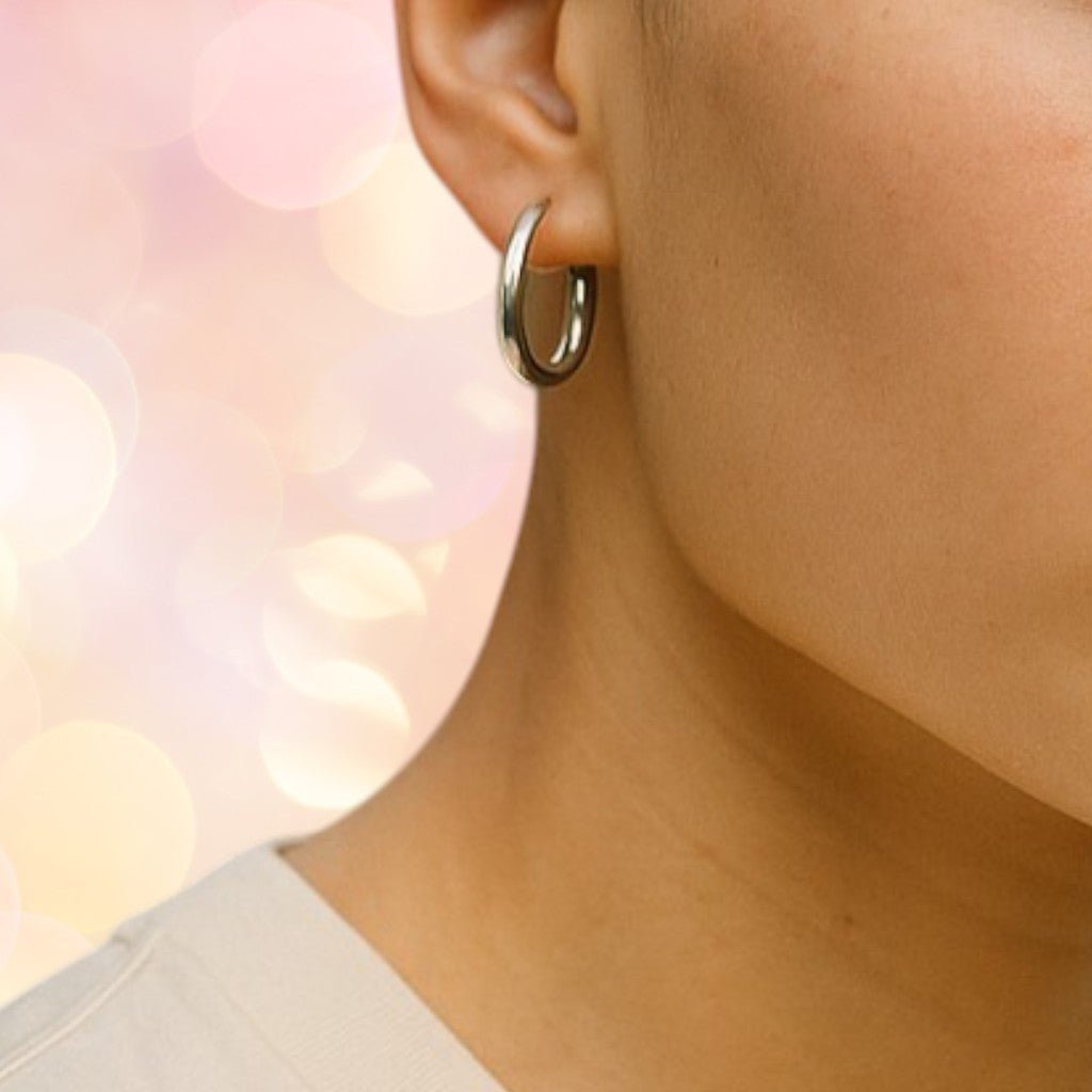 Small Silver Hoops Earrings - StylePhase SA