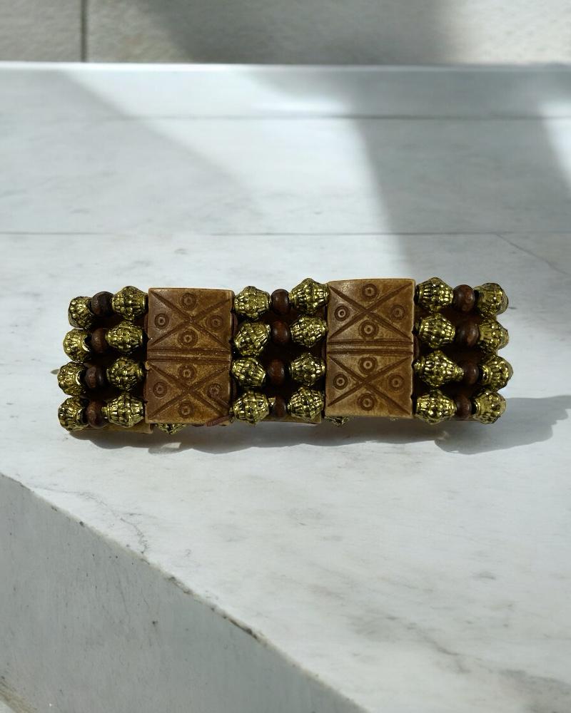 Stretch Bracelet with Gold Beads - StylePhase SA