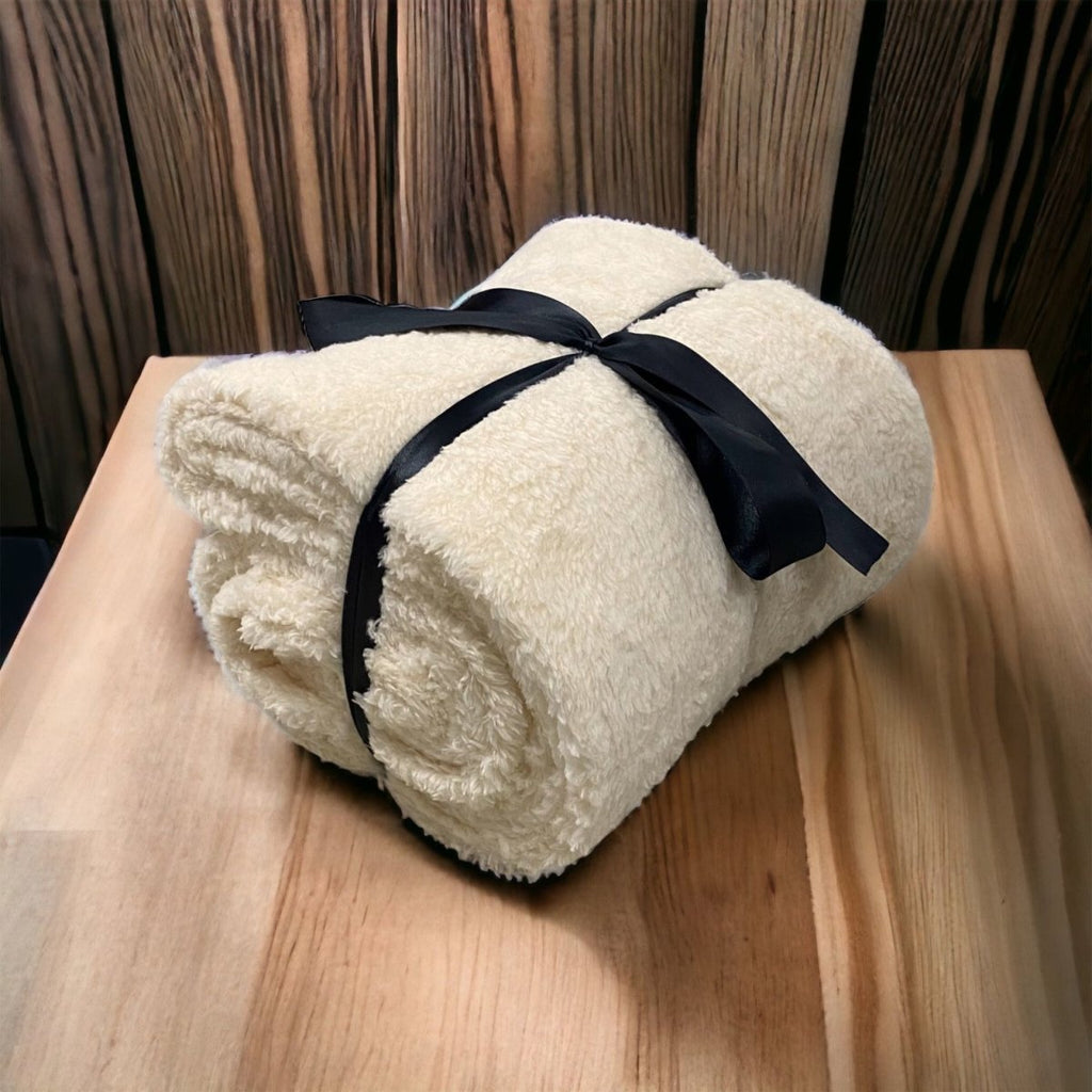 Super Soft Sherpa Fleece Blanket - 150cm x 200cm - StylePhase SA