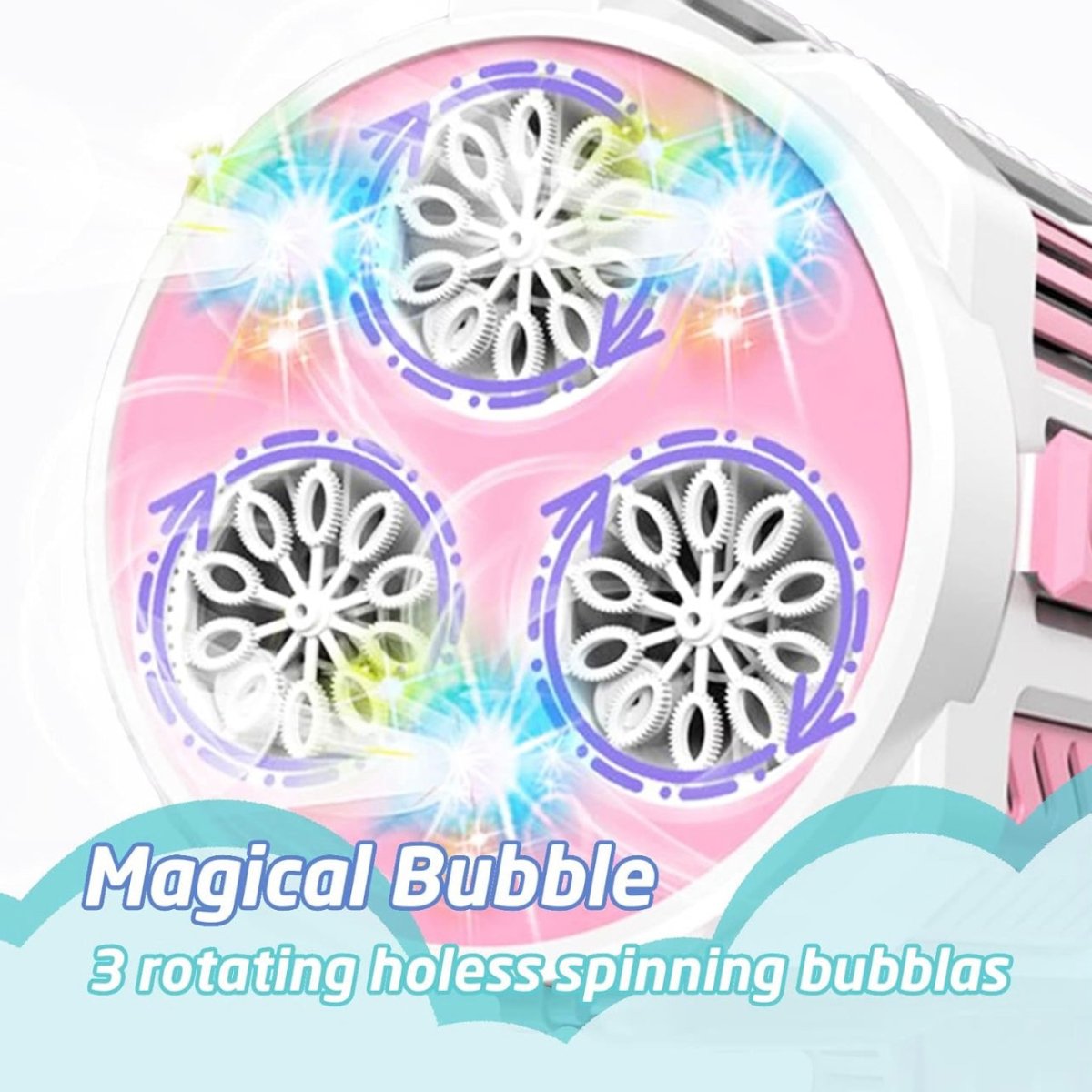Supersized High Power Electric Automatic Bubble Gun Toy - StylePhase SA
