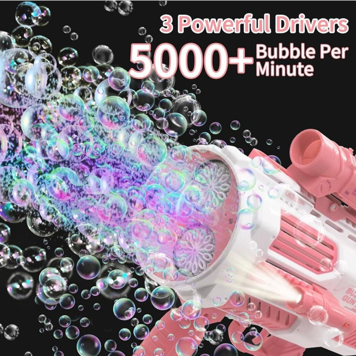 Supersized High Power Electric Automatic Bubble Gun Toy - StylePhase SA