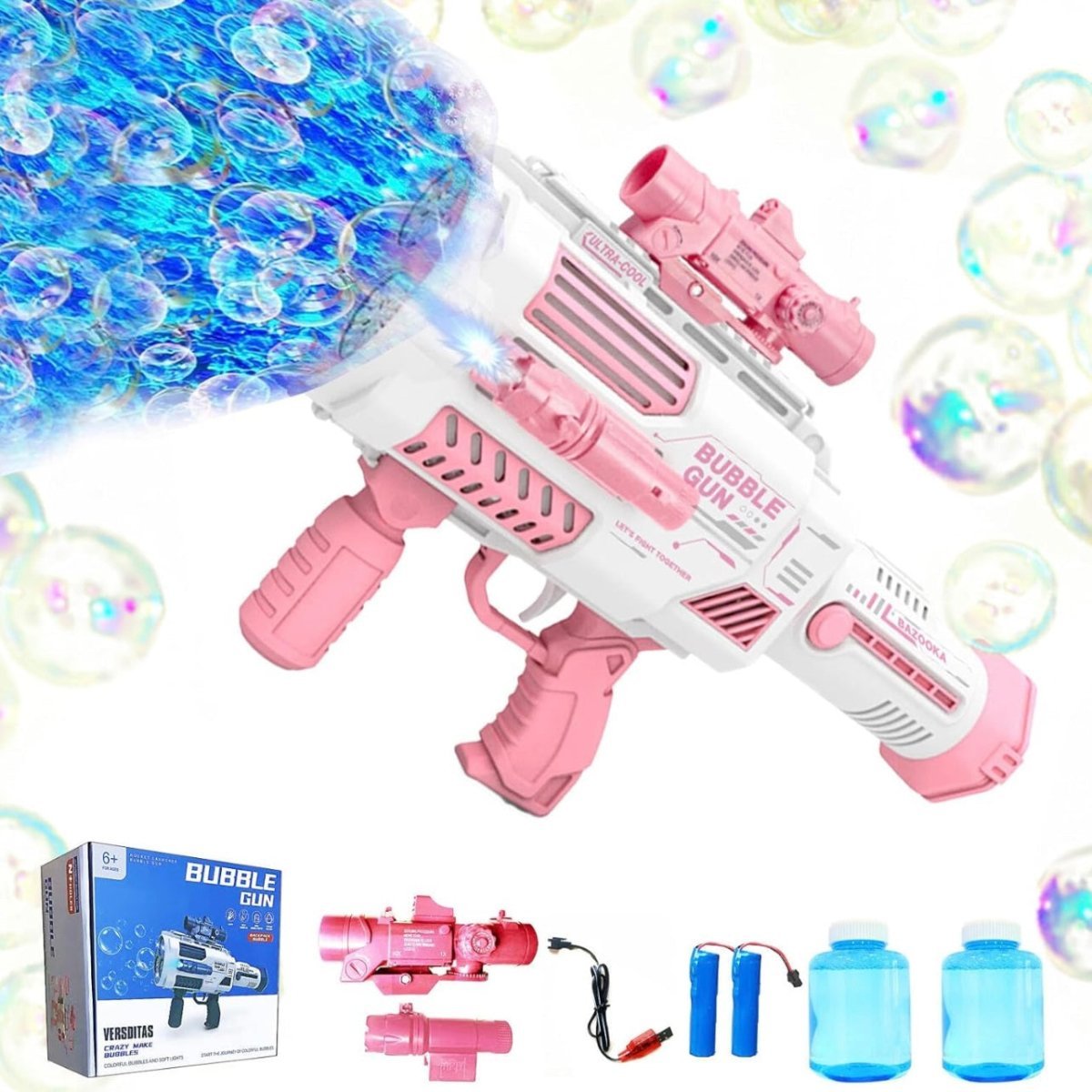 Supersized High Power Electric Automatic Bubble Gun Toy - StylePhase SA