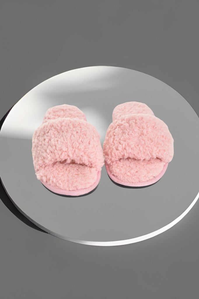 Sweet Pink Open Toe Bedroom Slippers - StylePhase SA