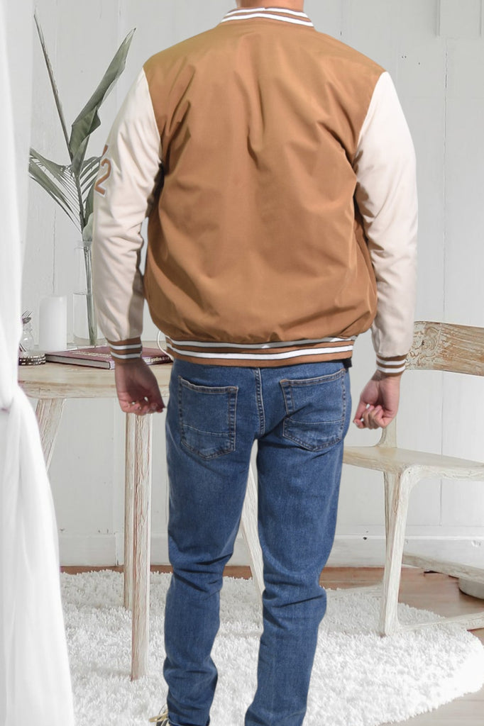 Tan Graphic Zip Jacket - StylePhase SA