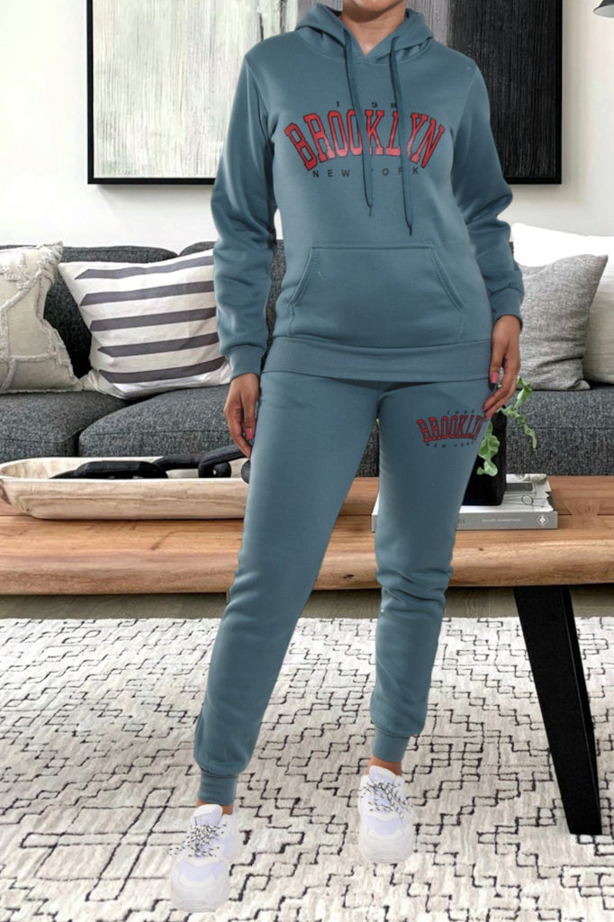 Teal Brooklyn Fleece Tracksuit - StylePhase SA