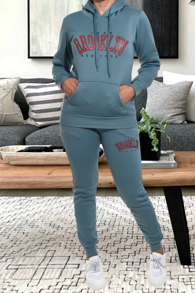 Teal Brooklyn Fleece Tracksuit - StylePhase SA