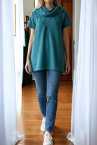 Teal Cowl Neck Jersey - StylePhase SA