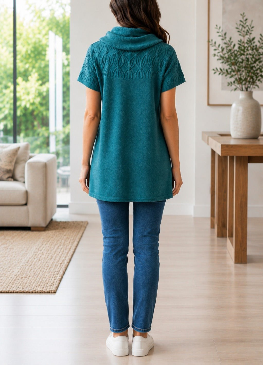 Teal Cowl Neck Jersey - StylePhase SA