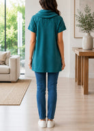 Teal Cowl Neck Jersey - StylePhase SA