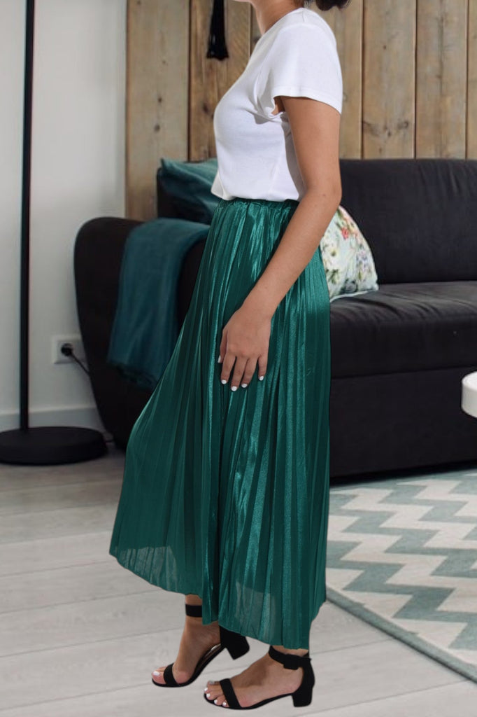 Teal Elasticated Pleated Skirt - StylePhase SA