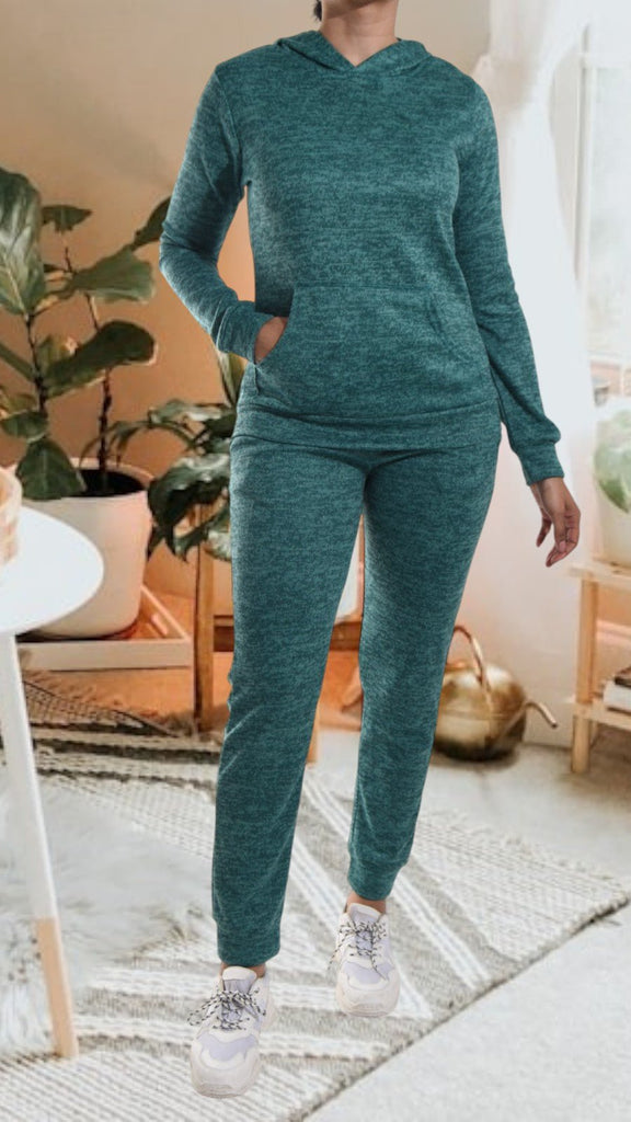 Teal Kangaroo Pocket Tracksuit Set - StylePhase SA