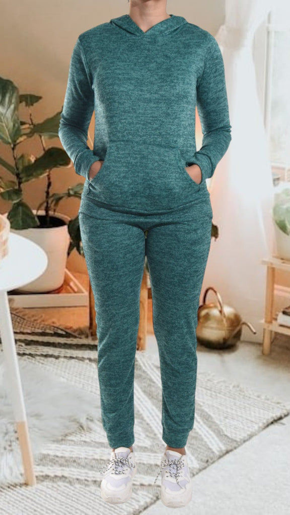 Teal Kangaroo Pocket Tracksuit Set - StylePhase SA