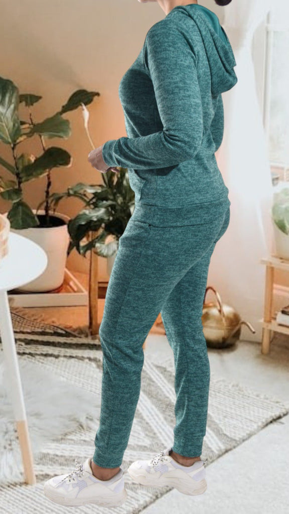 Teal Kangaroo Pocket Tracksuit Set - StylePhase SA