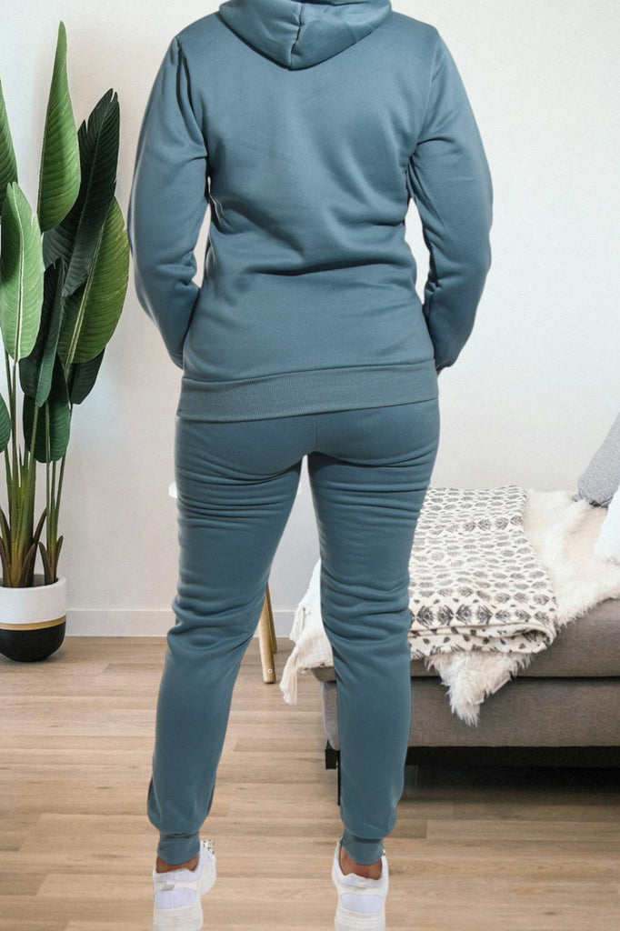 Teal Love Fleece Tracksuit - StylePhase SA