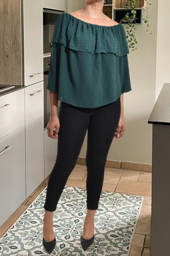 Teal Off Shoulder Top - StylePhase SA