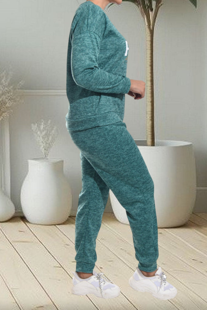 Teal Printed Two Piece Set - StylePhase SA