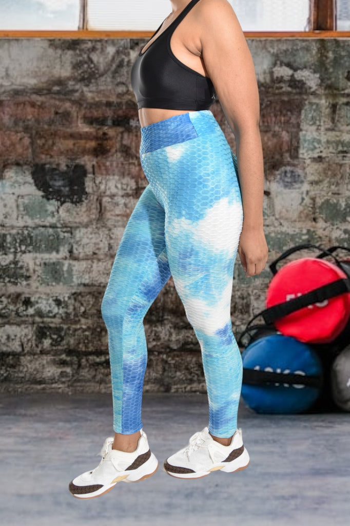 Tye Dye Blue Leggings - StylePhase SA