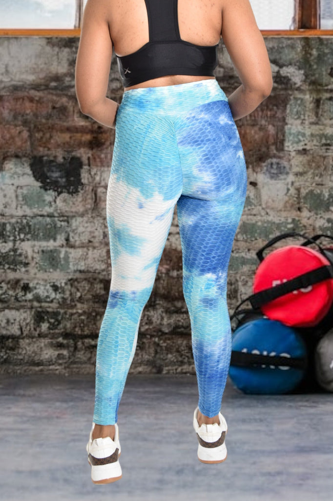 Tye Dye Blue Leggings - StylePhase SA