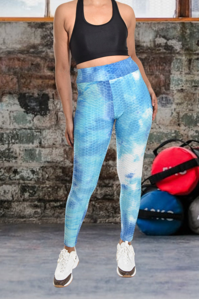 Tye Dye Blue Leggings - StylePhase SA