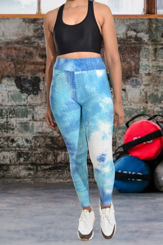 Tye Dye Blue Leggings - StylePhase SA