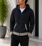 Unisex Black And Beige Waffle Jacket - StylePhase SA