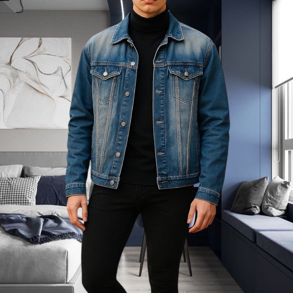 Unisex Dark Denim Jacket - StylePhase SA
