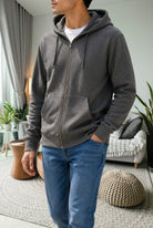 Unisex Dark Grey Zip Waffle Jacket - StylePhase SA