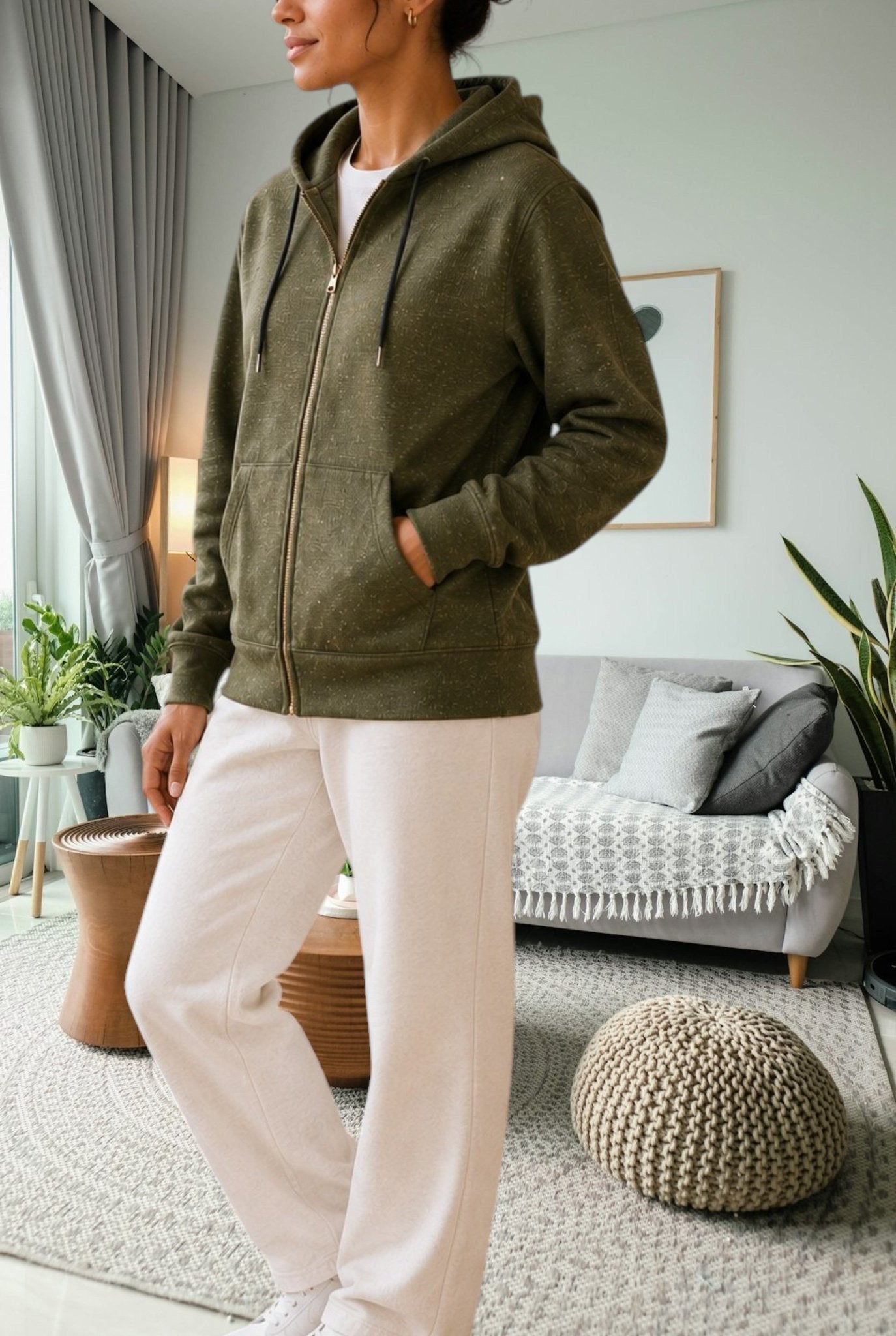 Unisex Green Waffle Jacket - StylePhase SA