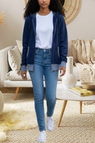 Unisex Navy And Grey Waffle Jacket - StylePhase SA