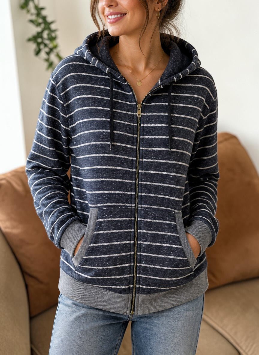 Unisex Navy Stripe Waffle Jersey - StylePhase SA
