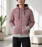 Unisex Red Stripe Waffle Jacket - StylePhase SA